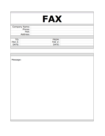 Business Fax Cover Sheet Template 1 - MyFax